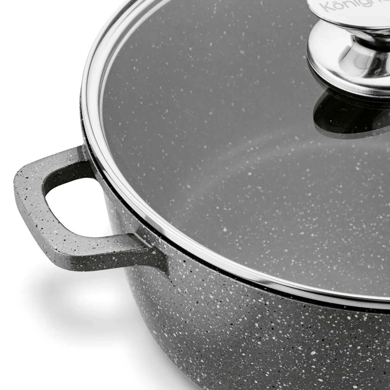 Garnek na indukcję z pokrywką Konighoffer Pollo Grey 6,3 l