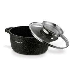 Garnek na indukcję z pokrywką Konighoffer Pollo Black 1,2 l