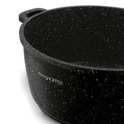 Garnek na indukcję z pokrywką Konighoffer Pollo Black 1,2 l