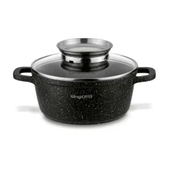Garnek na indukcję z pokrywką Konighoffer Pollo Black 1,2 l