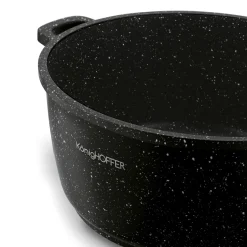 Garnek na indukcję z pokrywką Konighoffer Pollo Black 6,5 l