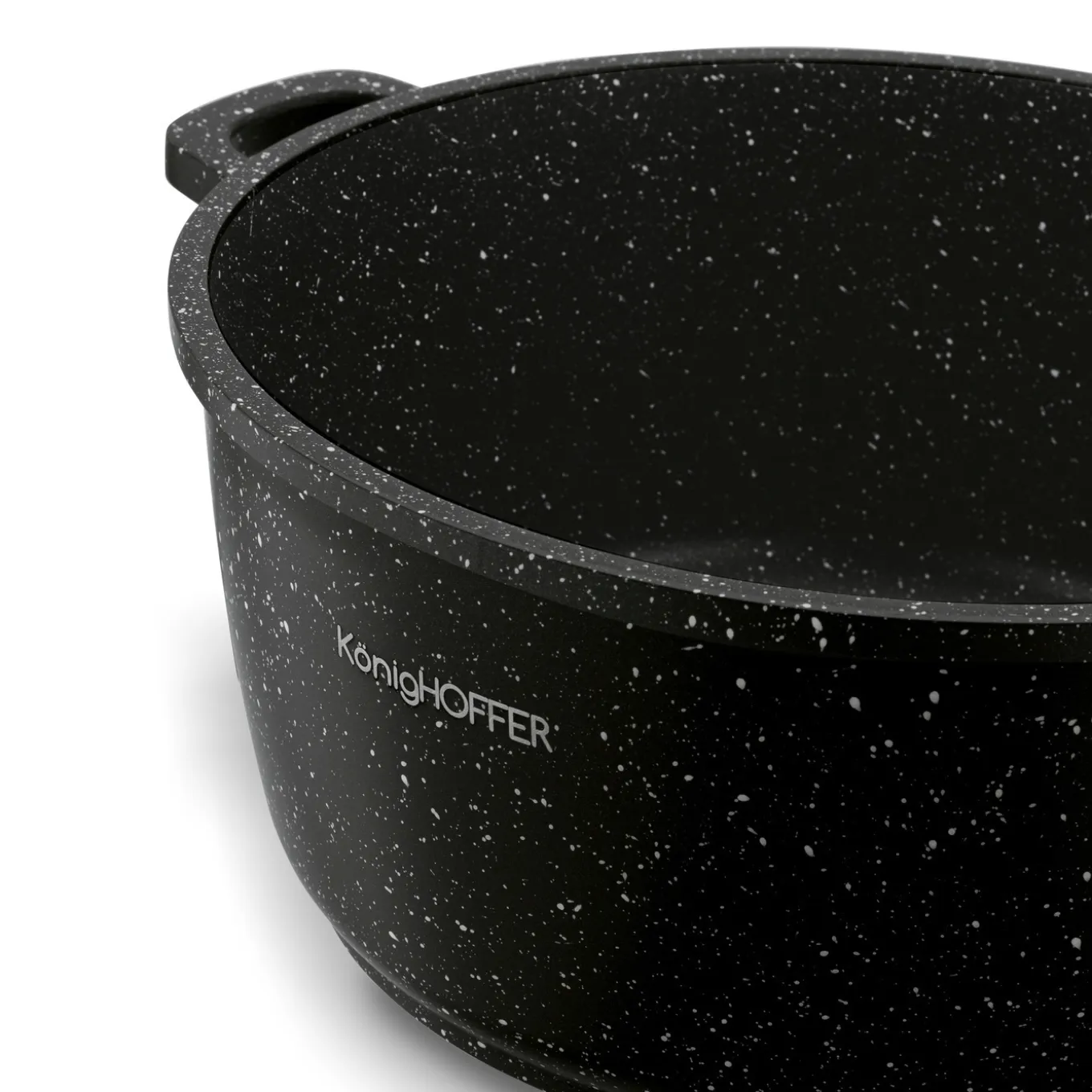 Garnek na indukcję z pokrywką Konighoffer Pollo Black 6,5 l