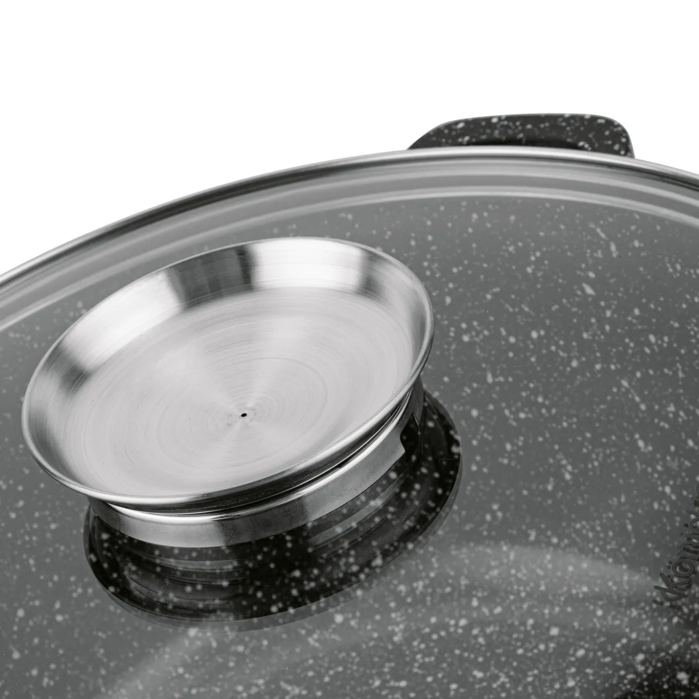 Garnek na indukcję z pokrywką Konighoffer Pollo Black 6,5 l