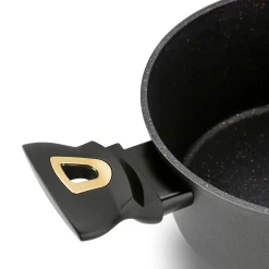 Garnek na indukcję z powłoką marmurową Starke Pro Dark Gold 6 l