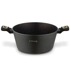 Garnek na indukcję z powłoką marmurową Starke Pro Dark Gold 6 l