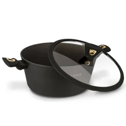 Garnek na indukcję z powłoką marmurową Starke Pro Dark Gold 6 l