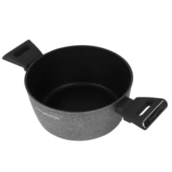 Garnek na indukcję z powłoką marmurową i pokrywką Konighoffer Grigio 2,4 l