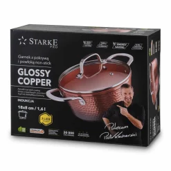 Garnek na indukcję z powłoką nieprzywierającą Starke Pro Glossy Copper 1,6 l