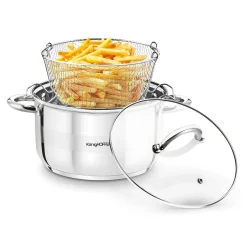 Garnek nierdzewny do frytek z sitkiem i pokrywką Konighoffer Faro 4,7 l