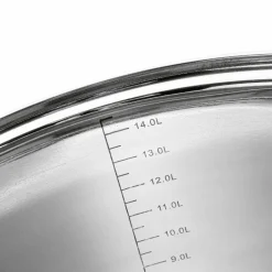 Garnek prosty ze stali nierdzewnej z pokrywką Tadar 15 litrów