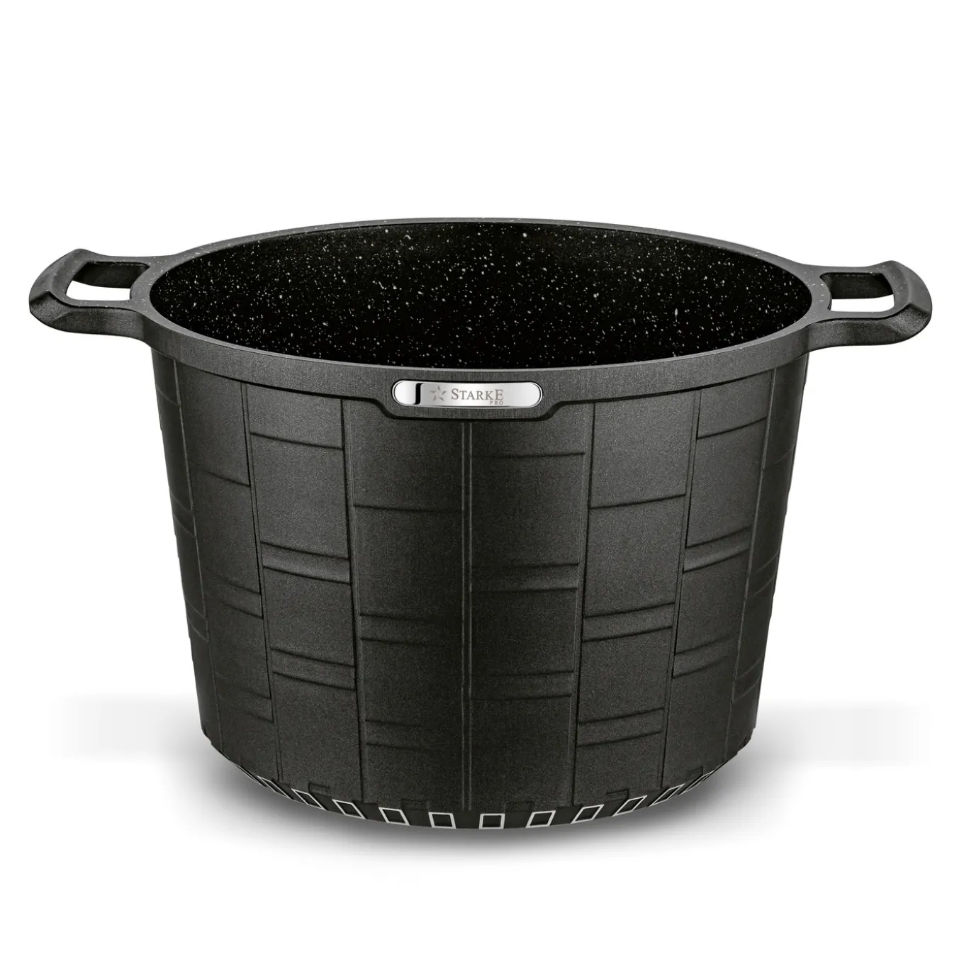 Garnek wysoki na indukcję z powłoką marmurową i pokrywką Starke Pro Crows Marble 6,5 l