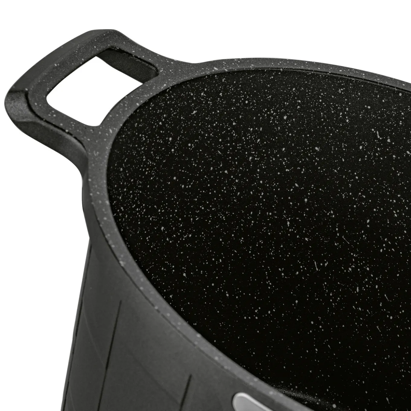 Garnek wysoki na indukcję z powłoką marmurową i pokrywką Starke Pro Crows Marble 6,5 l