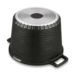Garnek wysoki na indukcję z powłoką marmurową i pokrywką Starke Pro Crows Marble 6,5 l