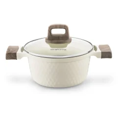 Garnek z powłoką ceramiczną na indukcję Konighoffer Rosti 20 cm 2,5 l kremowy