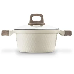 Garnek z powłoką ceramiczną na indukcję Konighoffer Rosti 20 cm 2,5 l kremowy