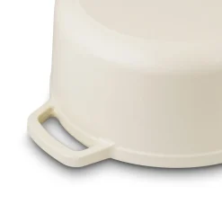 Gęsiarka żeliwna emaliowana Starke Pro 5 l 25 x 12 cm okrągła kremowa