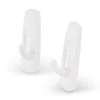 Haczyki samoprzylepne 2 sztuki białe Tadar Quickfix 7,5 x 2,3 x 2,8 cm