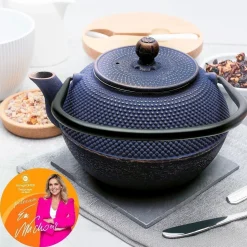 Imbryk do herbaty z zaparzaczem żeliwny Konighoffer Hanako 1,2 l granatowy