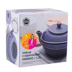 Imbryk do herbaty z zaparzaczem żeliwny Konighoffer Hanako 1,2 l granatowy