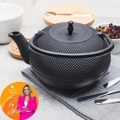 Imbryk do herbaty z zaparzaczem żeliwny Konighoffer Hanako 1,8 l czarny