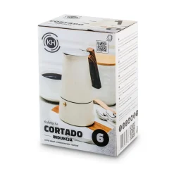 Kawiarka nierdzewna Konighoffer Cortado 6 filiżanek kremowa