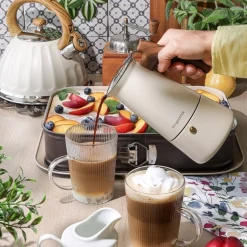 Kawiarka nierdzewna Konighoffer Cortado 6 filiżanek kremowa