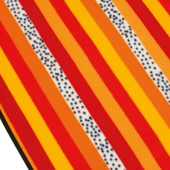 Koc piknikowy z izolacją polarowy Tadar Paski 150 x 200 cm prostokątny