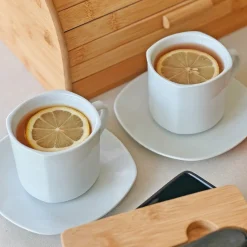 Komplet 6 filiżanek do kawy ze spodkami Tadar 220 ml