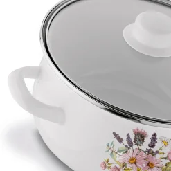 Komplet garnków emaliowanych Tadar Herbal 8 elementów