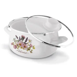 Komplet garnków emaliowanych Tadar Herbal 8 elementów