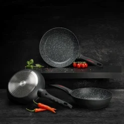 Komplet garnków i patelni z ceramiczną powłoką Starke Pro Piccante 11 elementów