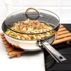 Komplet garnków nierdzewnych z patelnią non stick Tadar Roger 12 elementów