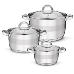 Komplet 3 garnków stalowych Tadar Roger 16 cm 20 cm 24 cm