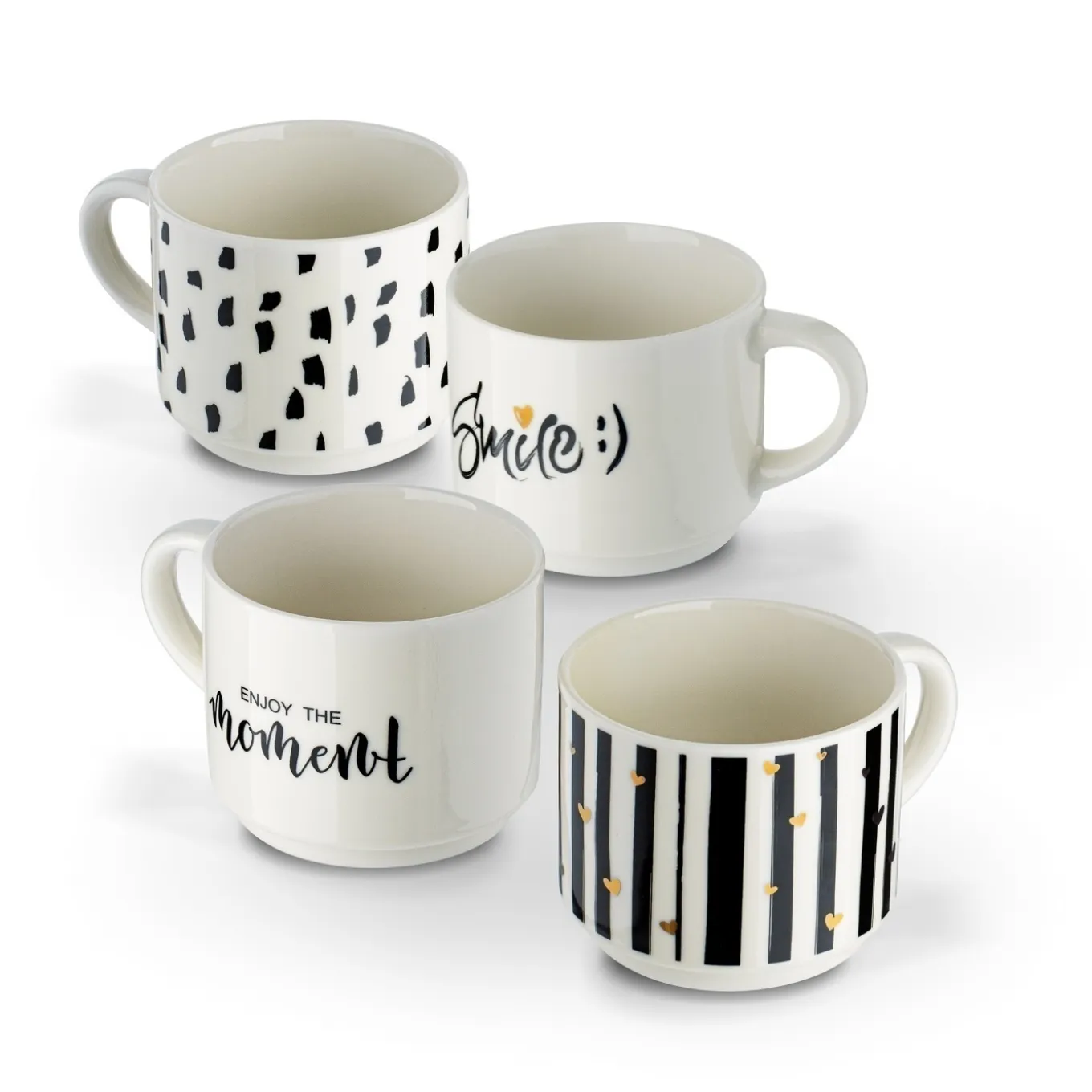 Komplet kubków na stojaku Tadar Decor 300 ml 4 sztuki