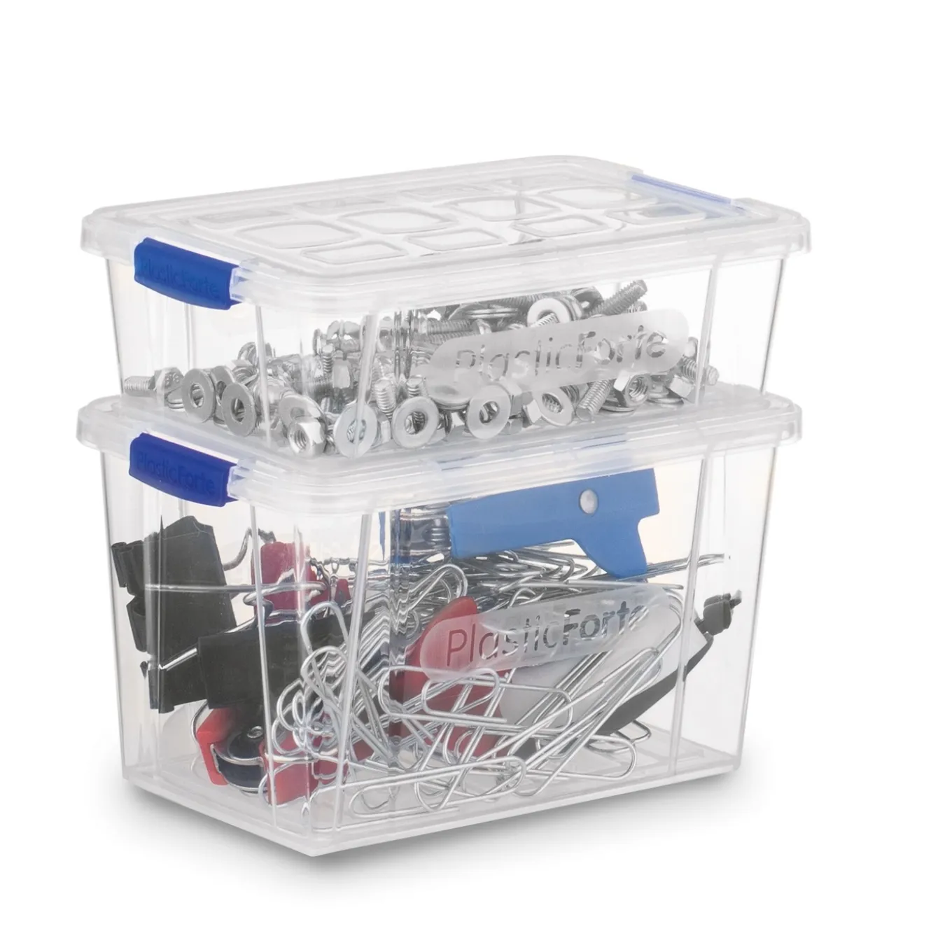 Komplet 2 pojemników na żywność Plastic Forte Mini 200 ml i 400 ml