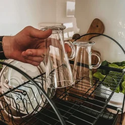 Komplet sześciu szklanek Tadar Caffe Latte 250 ml i 6 łyżeczek koktajlowych