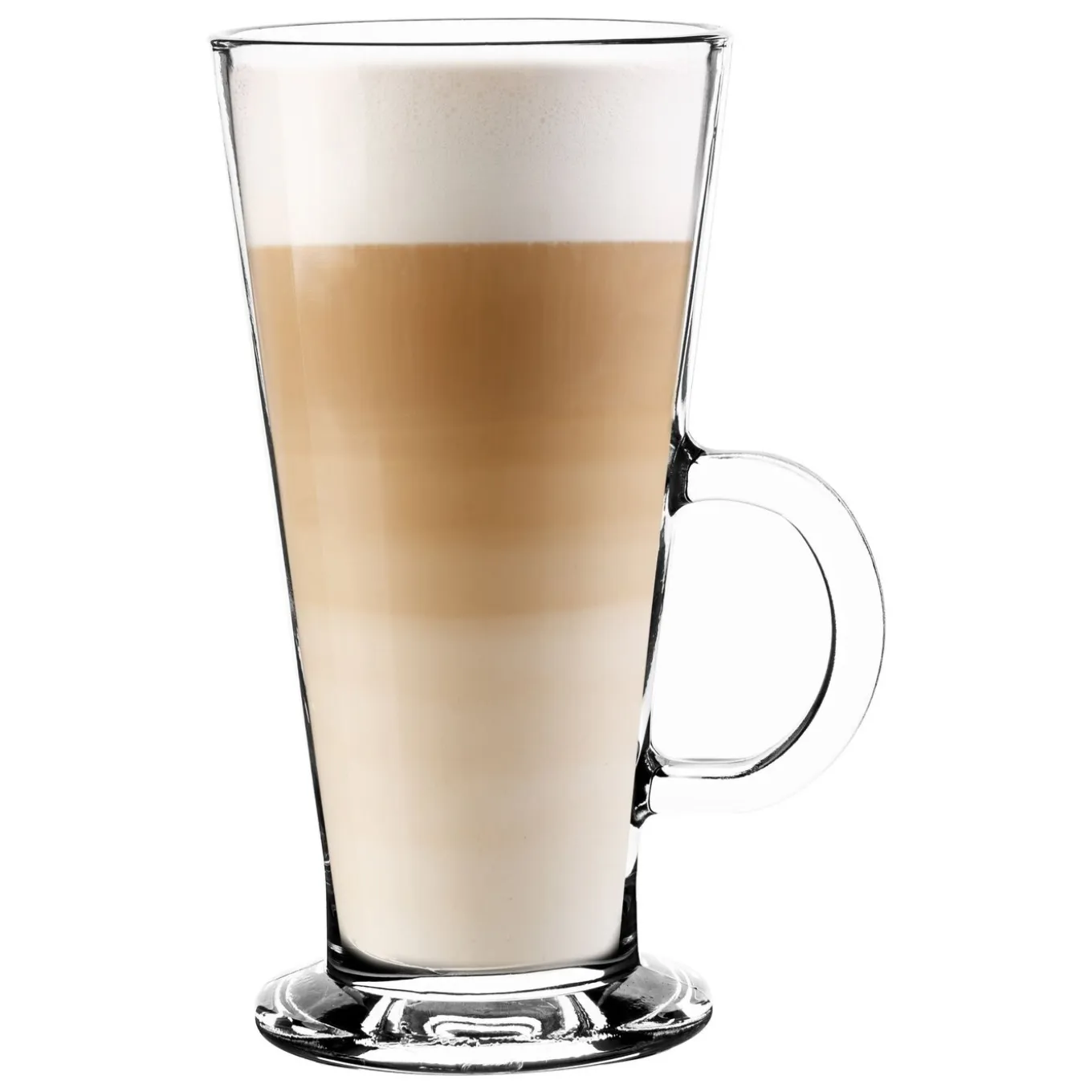 Komplet sześciu szklanek Tadar Caffe Latte 250 ml i 6 łyżeczek koktajlowych
