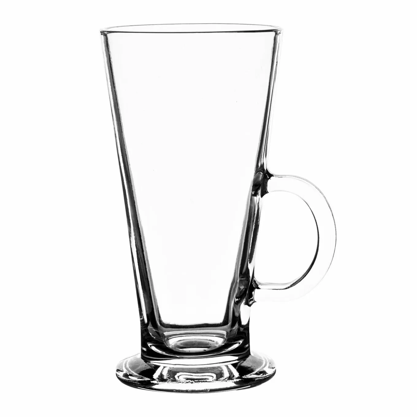 Komplet sześciu szklanek Tadar Caffe Latte 250 ml i 6 łyżeczek koktajlowych