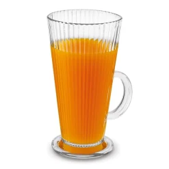 Komplet 6 szklanek do kawy Tadar Latte Anastazja 300 ml i 6 łyżeczek koktajlowych