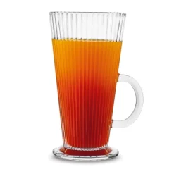 Komplet 6 szklanek do kawy Tadar Latte Anastazja 300 ml i 6 łyżeczek koktajlowych