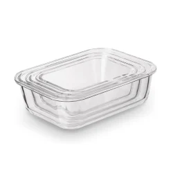 Komplet 3 szklanych pojemników na żywność Konighoffer Largo 350 ml 600 ml 1000 ml