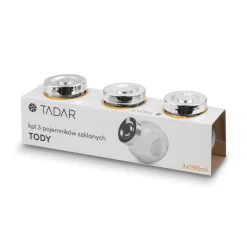 Komplet trzech szklanych pojemników Tadar Tody 190 ml