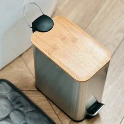 Kosz na śmieci z pedałem Konighoffer Slim 5 l srebrny