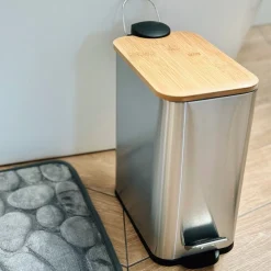 Kosz na śmieci z pedałem Konighoffer Slim 5 l srebrny
