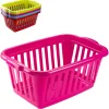 Kosz na pranie Plastic Forte 60 x 40 x 26 cm prostokątny mix kolorów