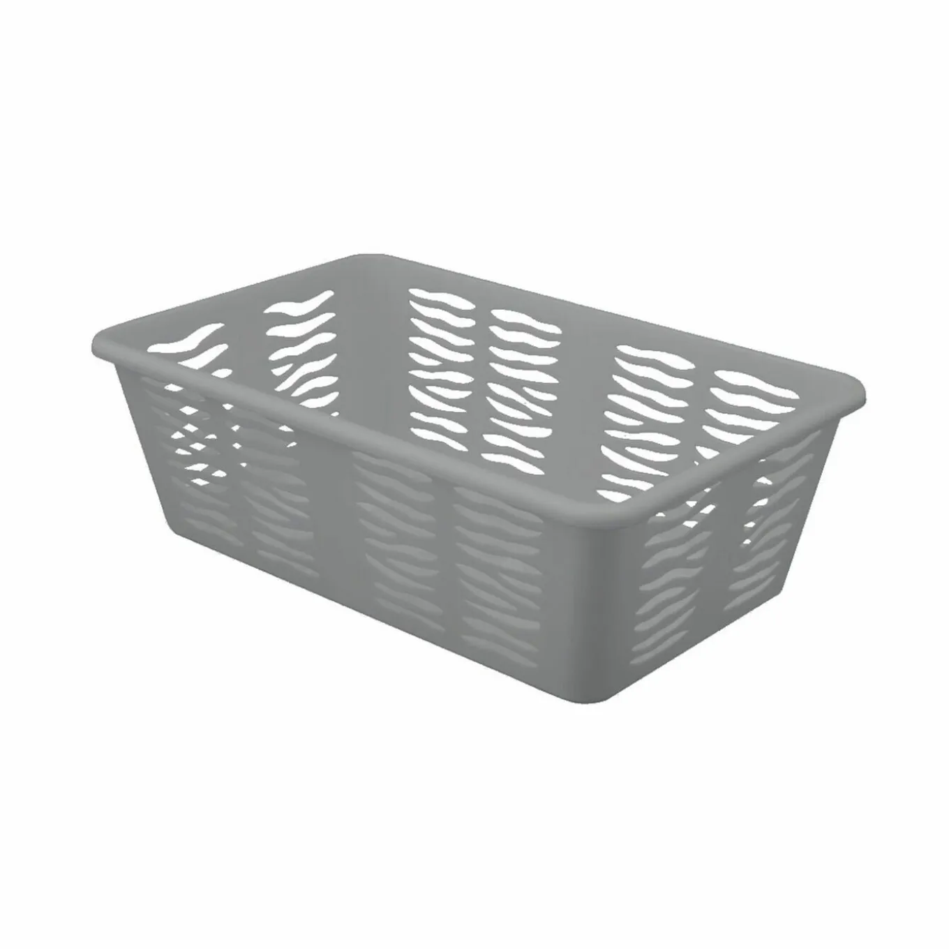 Koszyk plastikowy uniwersalny Branq Zebra 25 x 15,8 x 8,1 cm szary