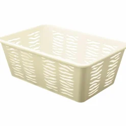 Koszyk plastikowy uniwersalny Branq Zebra 30 x 20 x 11,1 cm kremowy