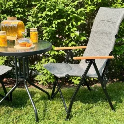 Krzesło ogrodowe turystyczne z torbą Tadar Outdoor 3 pozycje 59 x 67 x 100 cm