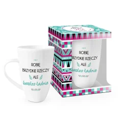 Kubek baryłka BGtech Robię brzydkie rzeczy ale bardzo ładnie NBC 400 ml