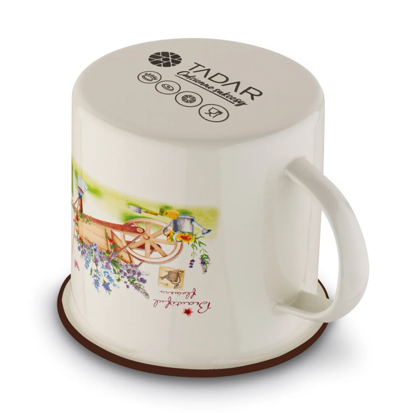 Kubek emaliowany retro Tadar Garden 500 ml